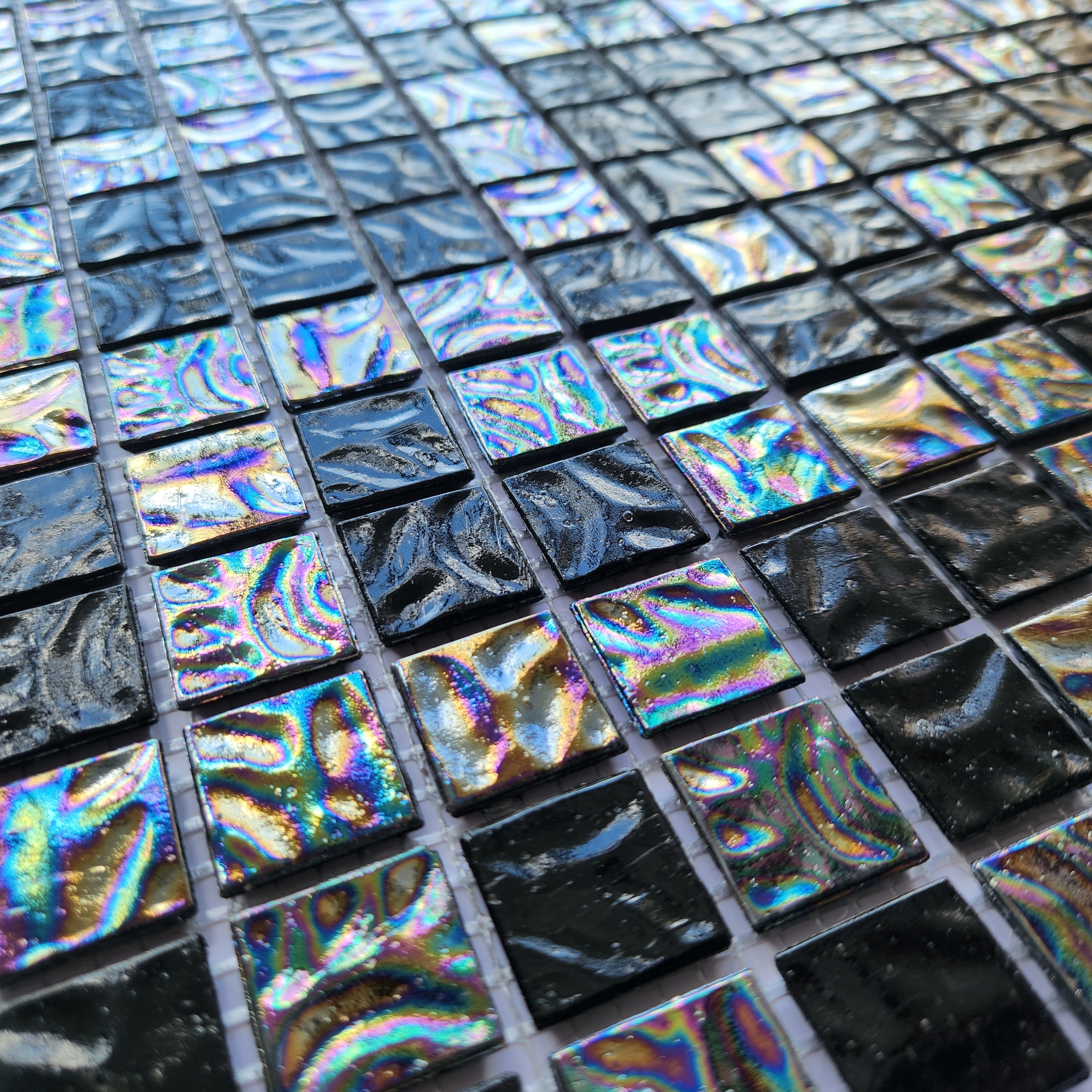 12" x 12" Kitchen Backsplash Glass Tile  for Pool Spa, Waterlines and Bathrooms