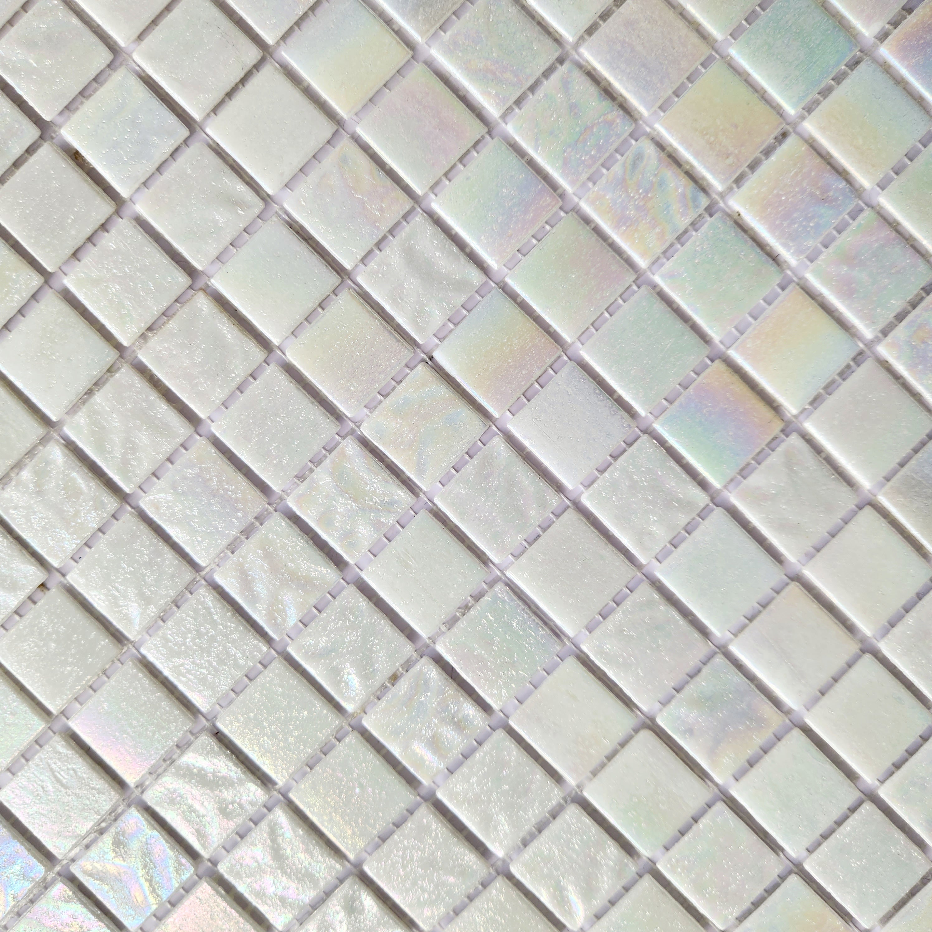 Starry 1" x 1" Green Blend Glass Mosaic Tile for Swimming Pool