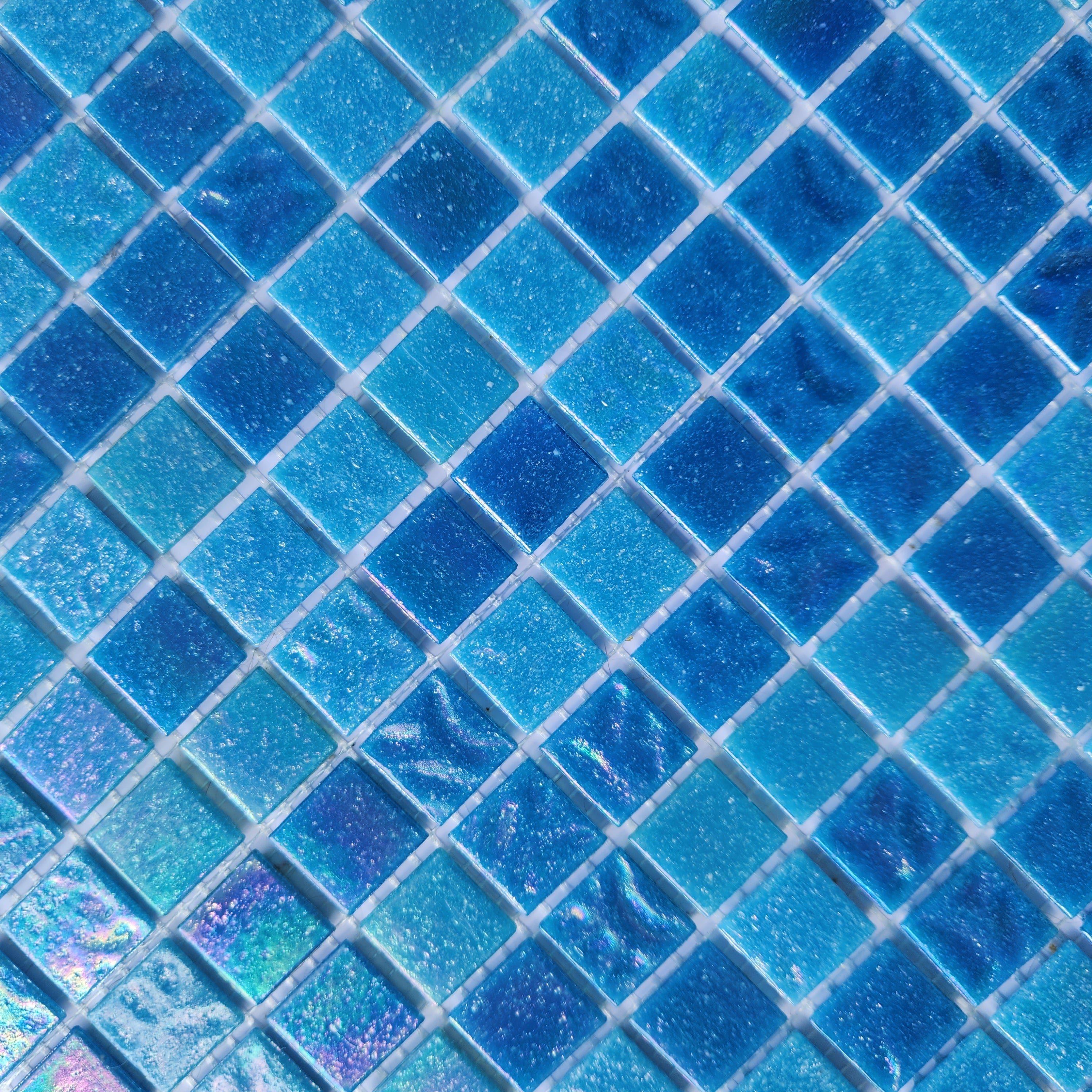 12" x 12" Kitchen Backsplash Glass Tile  for Pool Spa, Waterlines and Bathrooms