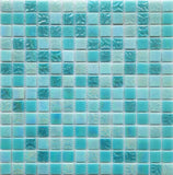 12" x 12" Kitchen Backsplash Glass Tile  for Pool Spa, Waterlines and Bathrooms