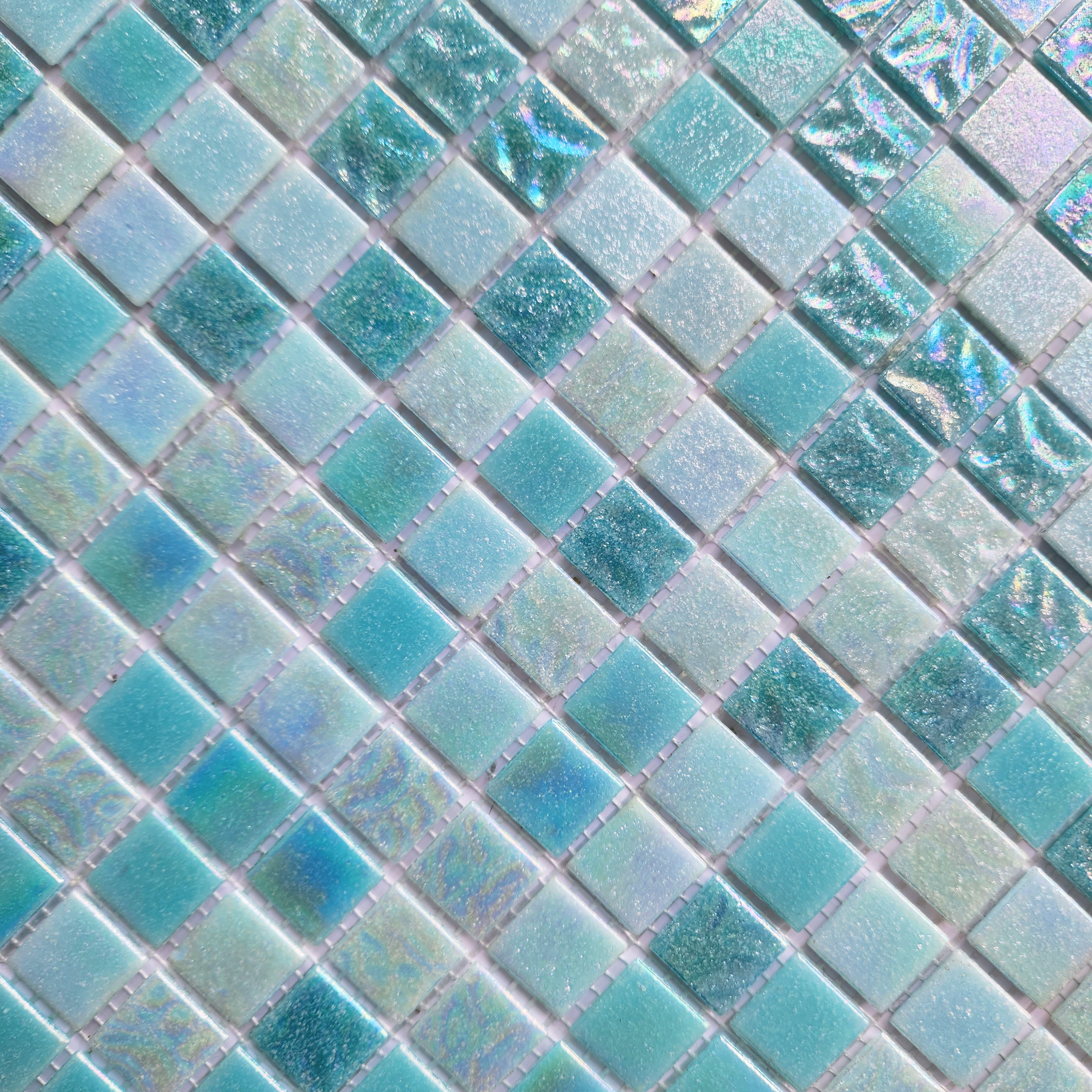 12" x 12" Kitchen Backsplash Glass Tile  for Pool Spa, Waterlines and Bathrooms