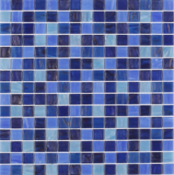 Starry 1" x 1" Blue Blend Mosaic Tiles for Swimming Pool