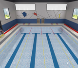 Starry 1" x 1" Blue Blend Mosaic Tiles for Swimming Pool