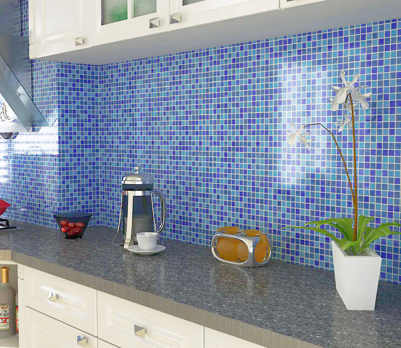 Mosaic Kitchen 12 x 12 Slate/Glass Mosaic Sheet Wall Floor Use Tile