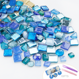 Mixed Shapes Crystal Craft - Blue Series