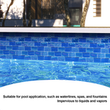 2" x 3" Glass Mosaic Tiles Pool Tile - Sapphire