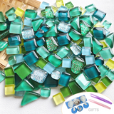 Mixed Shapes Crystal Craft - Green Series