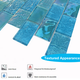 2" x 3" Glass Mosaic Tiles Pool Tile - Aquamarine