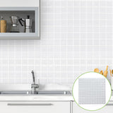 Peel and Stick Backsplash, 12" X 12" White Square Tiles Stick on Backsplash for Kitchen and Bathroom