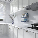 Peel and Stick Backsplash, 12" X 12" White Square Tiles Stick on Backsplash for Kitchen and Bathroom