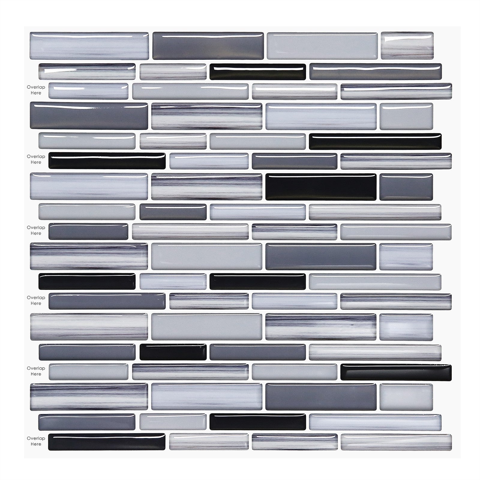 12 x 12 3D Waterproof Peel & Stick Tile for Backsplash – LSDECO-TILE