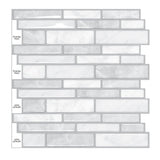 12" x 12" 3D Waterproof Peel & Stick Tile for Backsplash