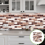 12" x 12" 3D Waterproof Peel & Stick Tile for Backsplash