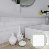 12" x 12" 3D Subway Peel & Stick Wall Tile for Bathroom