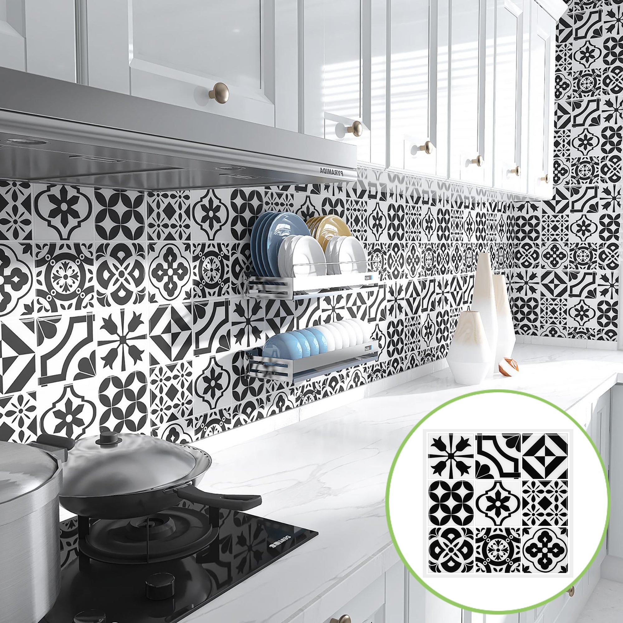 Baroque 12 x 12 Peel and Stick Tile Backsplash for Kitchen – LSDECO-TILE