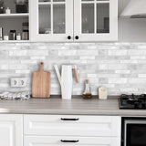 12" x 12" 3D Waterproof Peel & Stick Tile for Backsplash