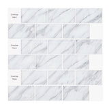 12" x 12" 3D Subway Peel & Stick Wall Tile for Bathroom