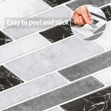 12" x 12" 3D Waterproof Peel & Stick Tile for Backsplash