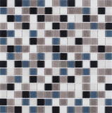 Starry 1" x 1" Glass Mosaic Pool Tile for Wall