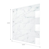 12" x 12" 3D Subway Peel & Stick Wall Tile for Bathroom